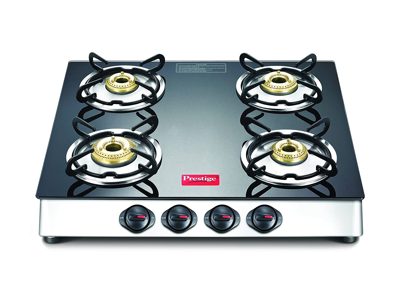 prestige stainless steel gas stove 4 burner