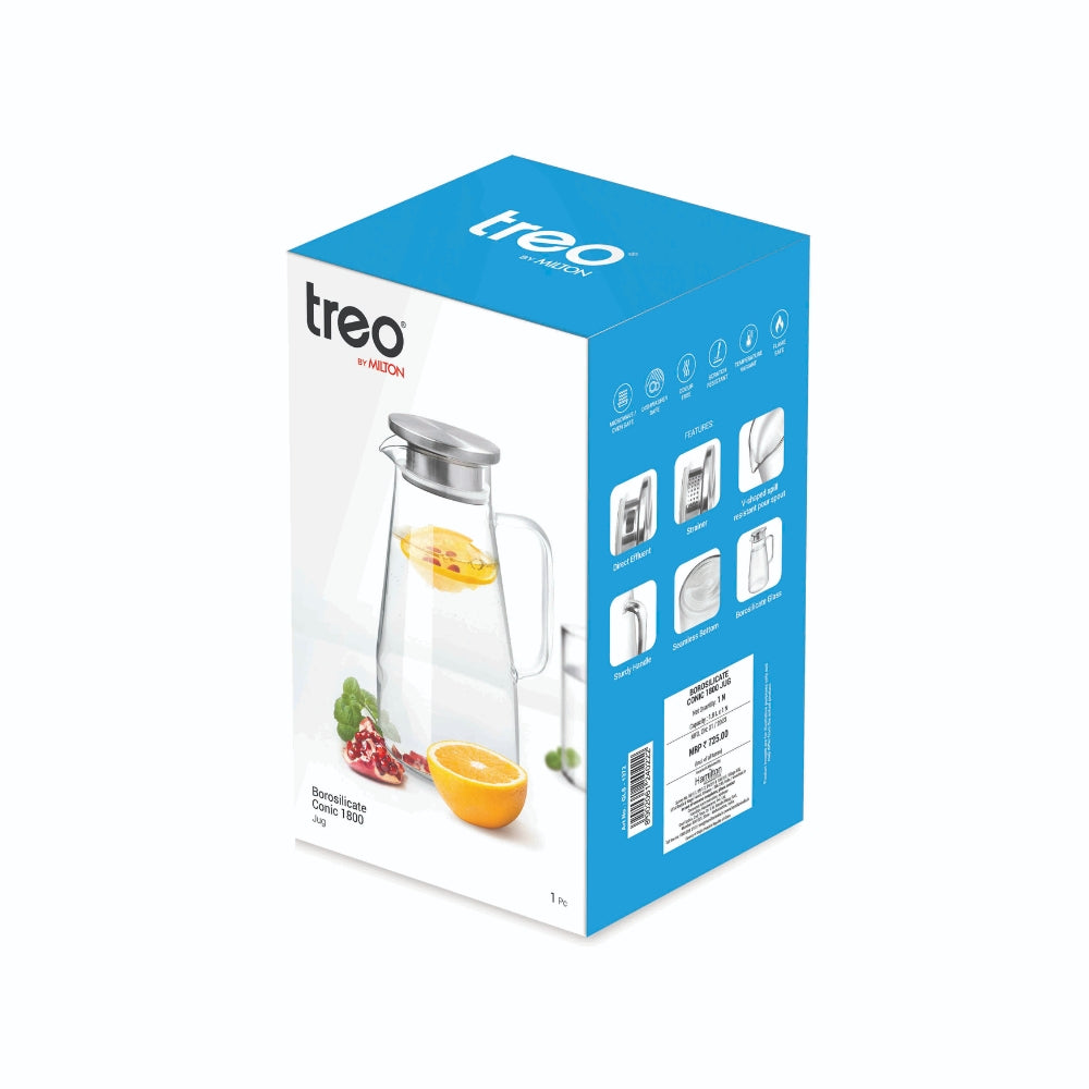 Treo by Milton Conic Borosilicate Jug | 1 Pc