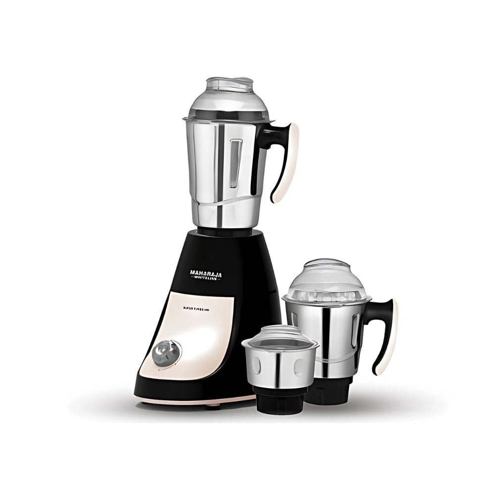 Maharaja Whiteline Super Turbo HD 1400 Watts Mixer Grinder with 3 Jars | Black & Silver