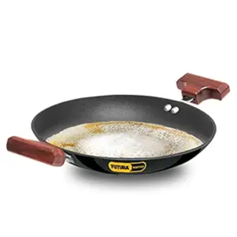 Hawkins Futura Nonstick 0.9 Litre Breakfast Pan | Appachatty | Black