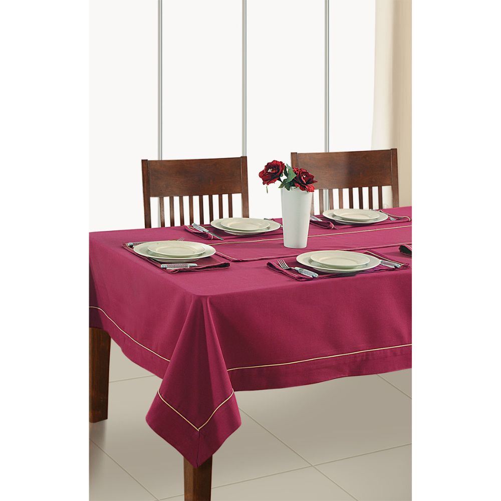 Swayam Plain Flat Rectangular Table Cover - 3