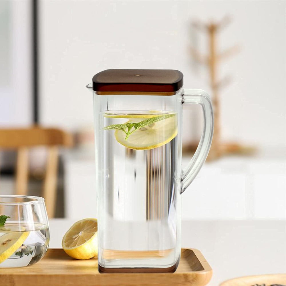 Classy Touch Plastic 7 in 1 Square Jug Tumbler Set - 8