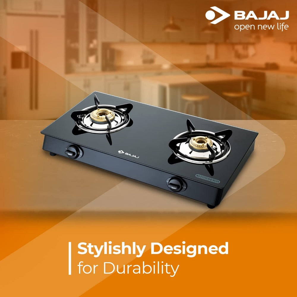 Bajaj GP6 2 Burner Glass Top Gas Stove - 2BRGP6 - 3