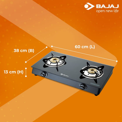 Bajaj GP6 2 Burner Glass Top Gas Stove - 2BRGP6 - 6