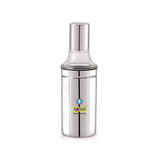 Komal Stainless Steel Oil Dropper Bottle | Silver