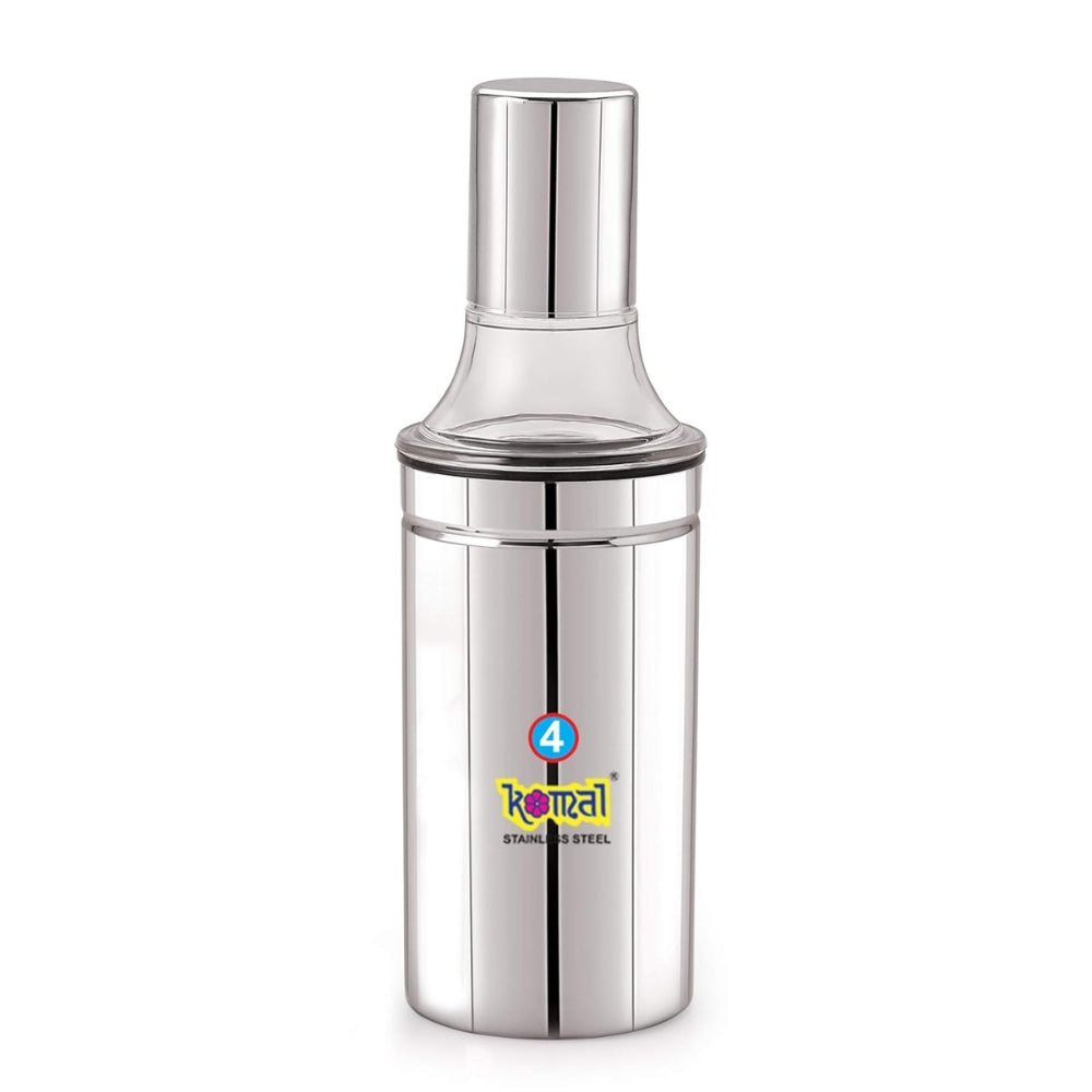 Komal Stainless Steel Oil Dropper Bottle | Silver