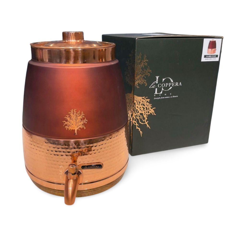 Lacoppera Barni Semi Coco Pure Copper Red Polish 8 Litre Water Jug