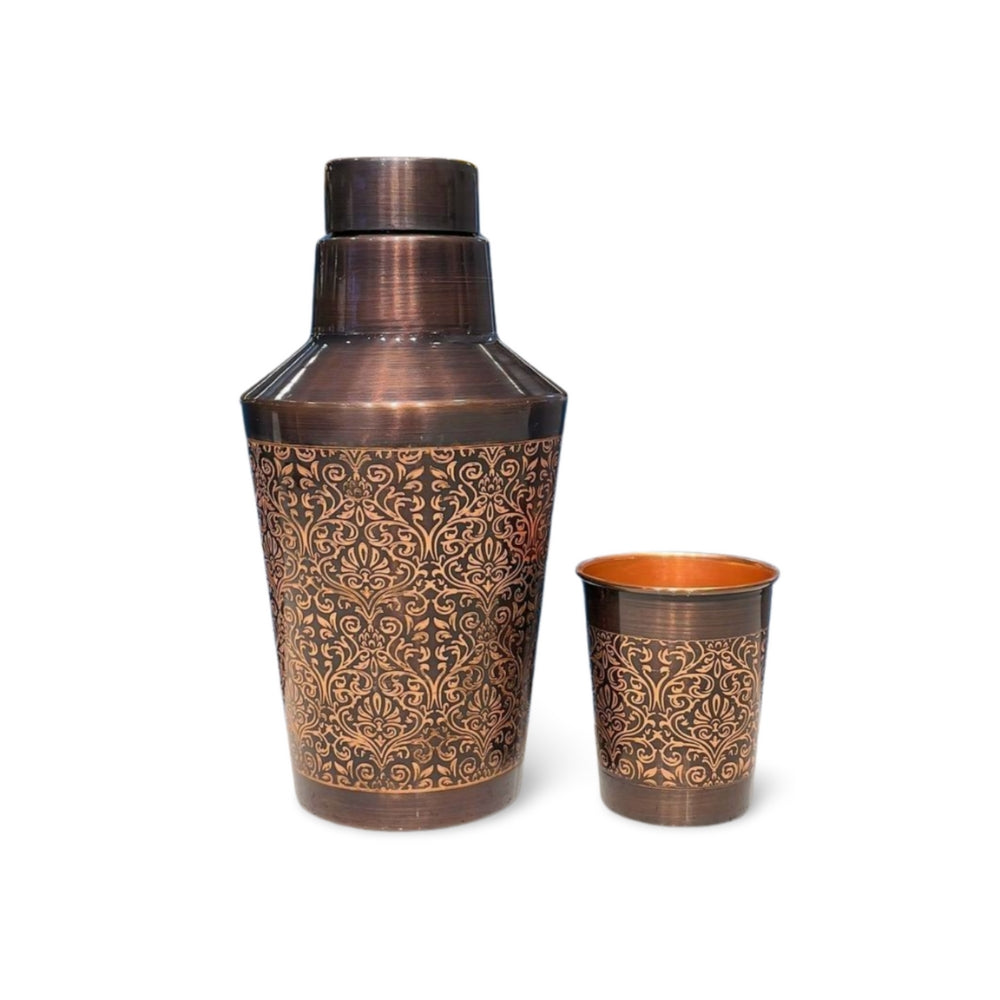 LaCoppera Copper Luna Carafe Rustic with Tumbler | 1 Pc