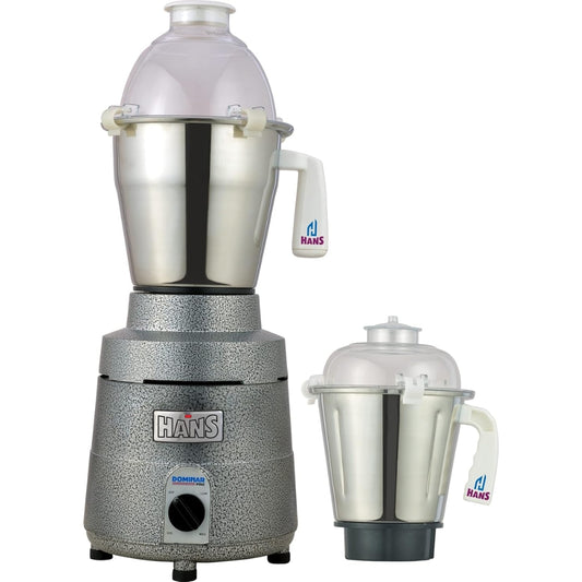 HANS Dominar X Pro 1800 Watts 2.5 HP Commercial Mixer Grinder With 2 Jar Heavy Duty | Black Grey