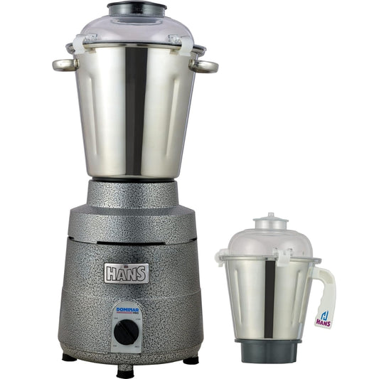 HANS Dominar X Pro 2000 Watts 2.8 HP Commercial Mixer Grinder With 2 Jar Heavy Duty | Black GreY