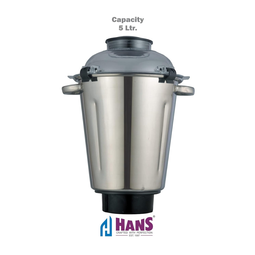 HANS Dominar X Pro 2200 Watts 3 HP Commercial Mixer Grinder With 2 Jar Heavy Duty | Black Grey