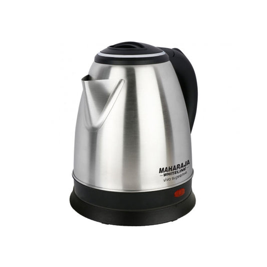 Maharaja Whiteline Viva Elite 2 Litre 1500 Watts Electric Kettle | Silver & Black | 1 Pc