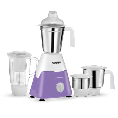 Maharaja Whiteline Mixtron Elite 750 Watts Mixer Grinder with 4 Jars | White & Lavender