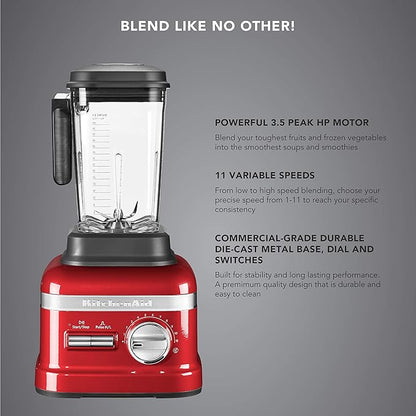 KitchenAid 2.6 Litre Artisan 11-Speed Power Blender | 1800 Watts