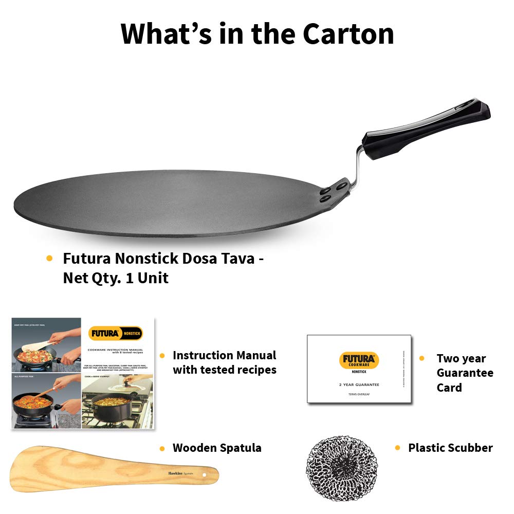 Hawkins Futura Hard Anodised Aluminium Nonstick 33 cm Dosa Tava - 7