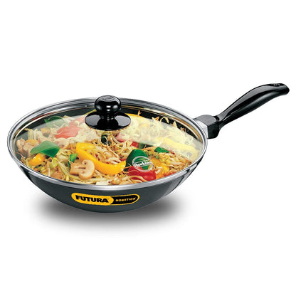 Hawkins Futura Nonstick 2 Litre Stir-Fry Pan with Glass Lid - 1