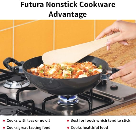 Hawkins Futura Non-Stick Kadhai Deep-Fry Pan  - 2