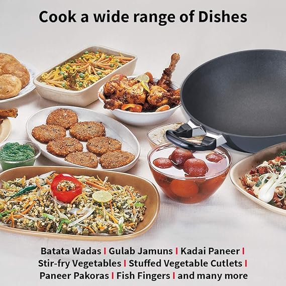 Hawkins Futura Non-Stick Kadhai Deep-Fry Pan  - 3