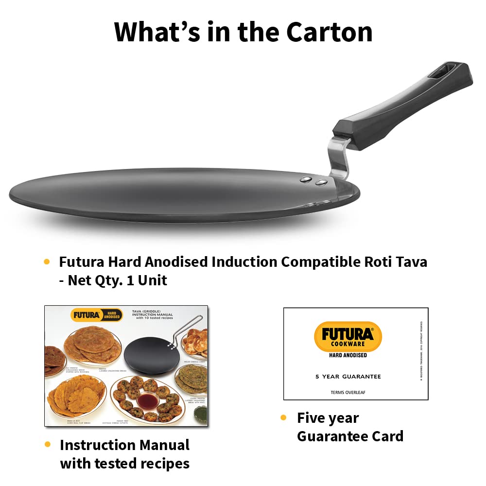 Hawkins Futura Hard Anodised Aluminium 28 cm Roti Tava - 6