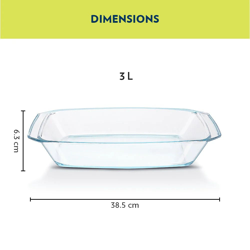 Borosil Deep Rectangular Dish - 6