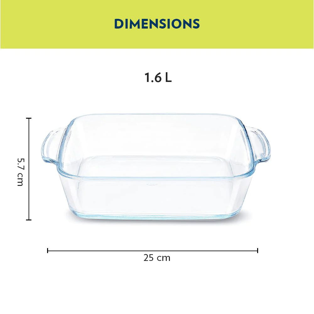 Borosil Square Baking Dish with Handle - 5