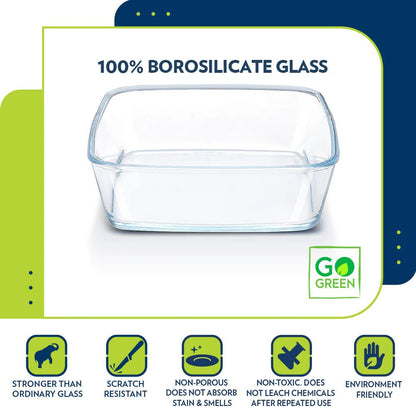 Borosil Square 1600 ML Baking Dish - 4