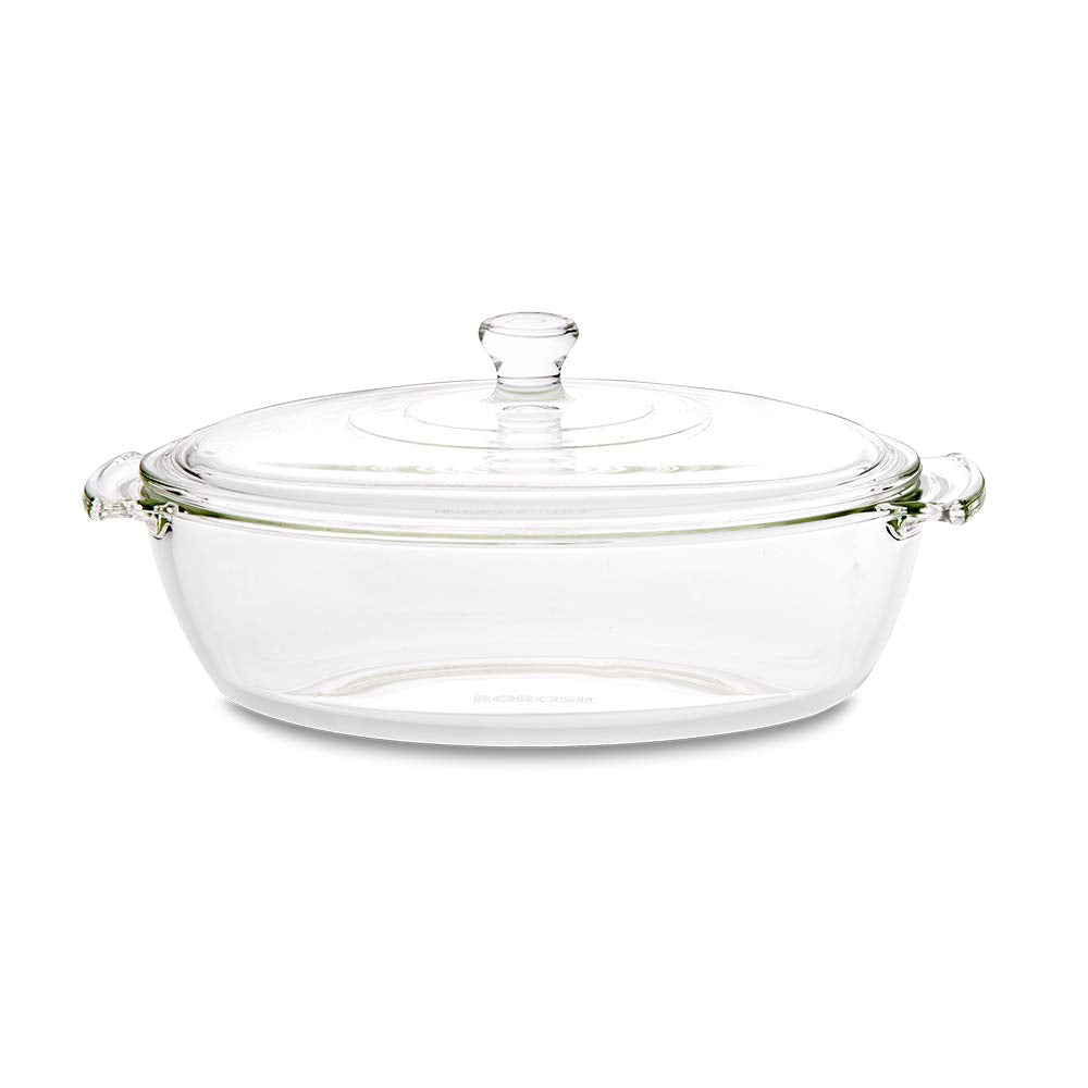 Borosil Deep Oval Casserole with Knob Lid - 2