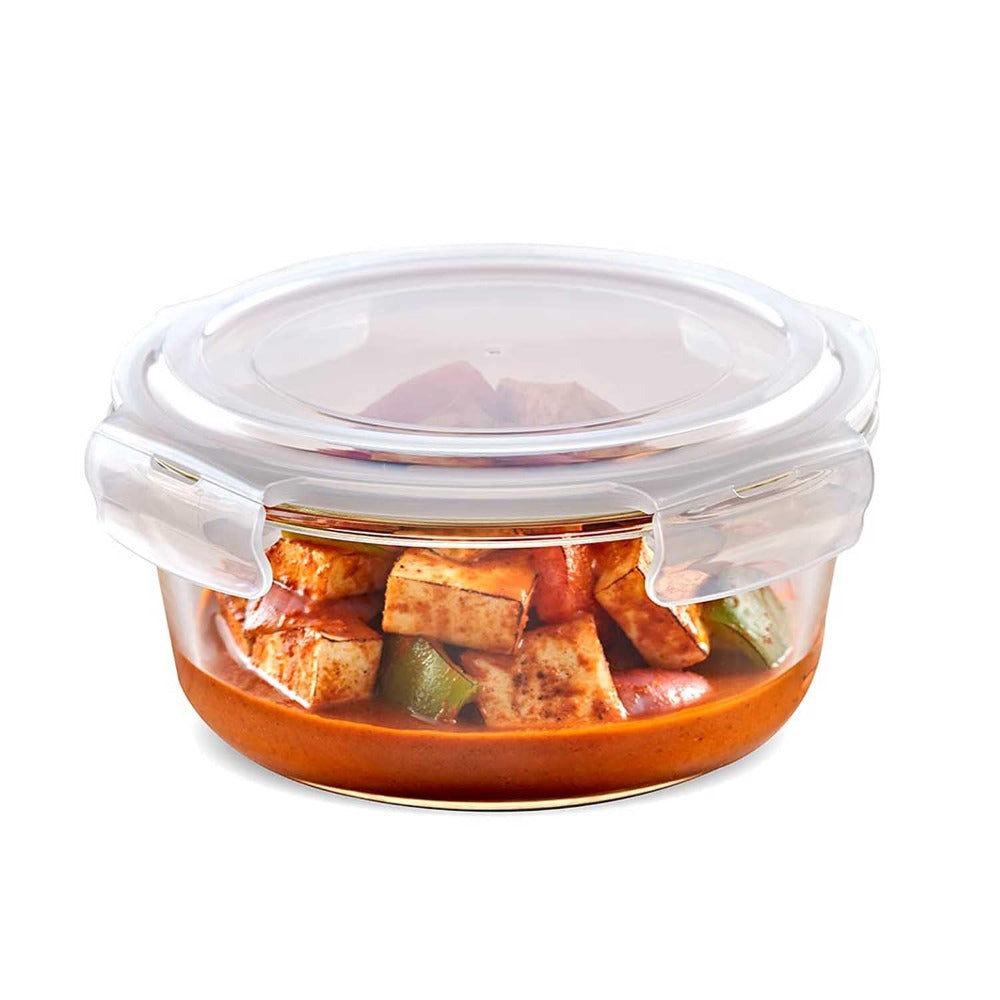 Borosil Klip N Store Round Glass Storage Container - 7