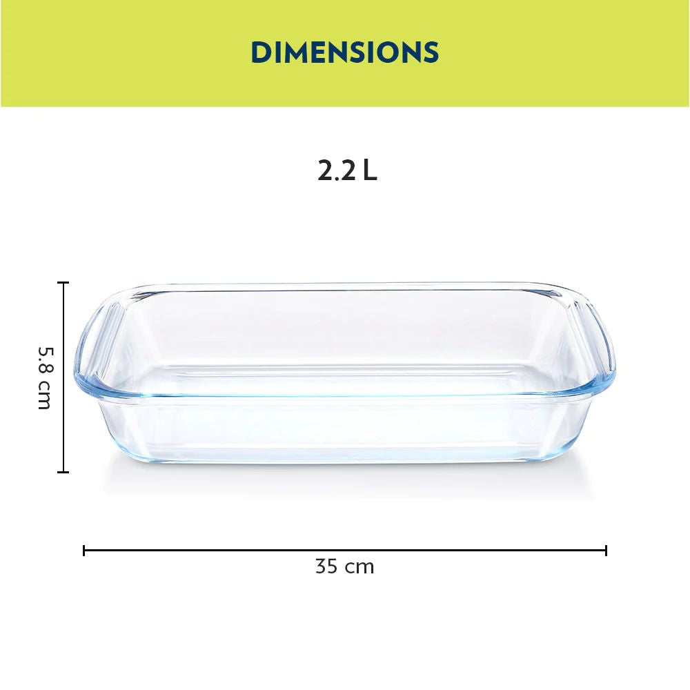 Borosil Deep Rectangular Dish - 4