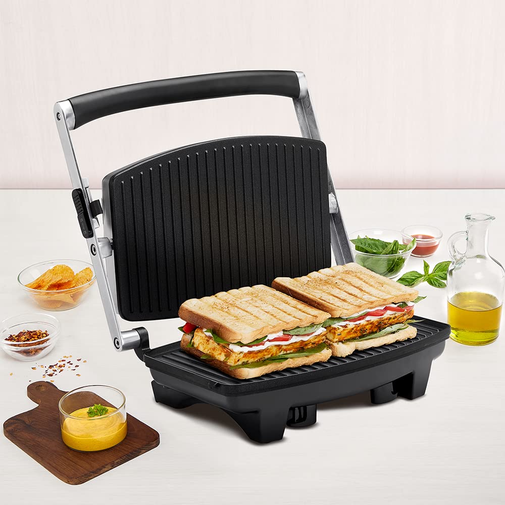 Borosil Jumbo 1000 Watts 2 Slice Grill Sandwich Maker - 1