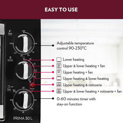 Borosil Prima 30 Litres Digital Oven Toaster & Grill - 7