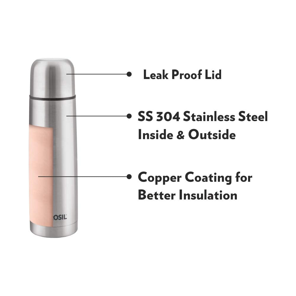 Borosil Stainless Steel Hydra Thermo Vacuum Insulated Flask - 10