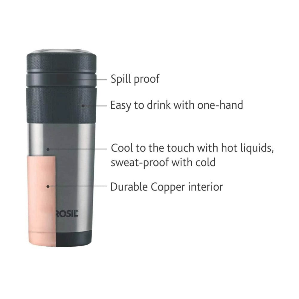 Borosil Travelmate 350 ML Vacuum Insulated Stainless Steel Travel Mug - 4