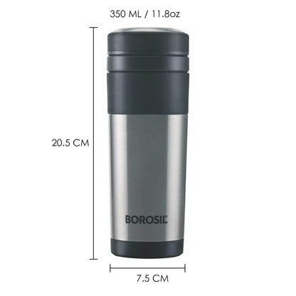 Borosil Travelmate 350 ML Vacuum Insulated Stainless Steel Travel Mug - 3