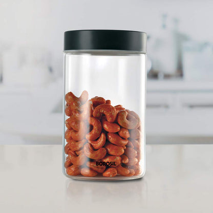 Borosil Endura 1000 ML Glass Storage Jar - 1