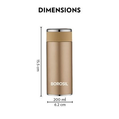 Borosil Stainless Steel Hydra Travelsmart Vacuum Insulated Flask Water Bottle - 2