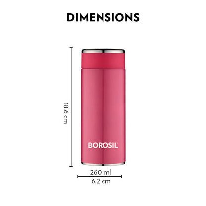 Borosil Stainless Steel Hydra Travelsmart Vacuum Insulated Flask Water Bottle - 4