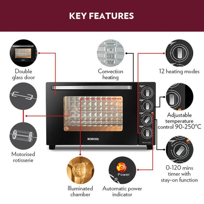 Borosil Prima 60 Litres Digital Oven Toaster & Grill - 4