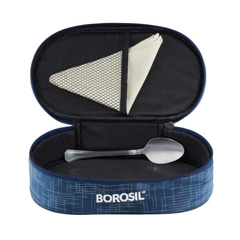 Borosil Indigo 2 Containers Glass Lunch Box - 4