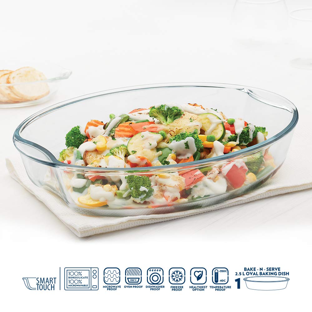 Borosil EasyGrip 2500 ML Oval Baking Dish - 5