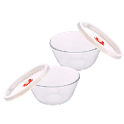 Borosil Basic 500 ML Mixing Bowl Set - 2