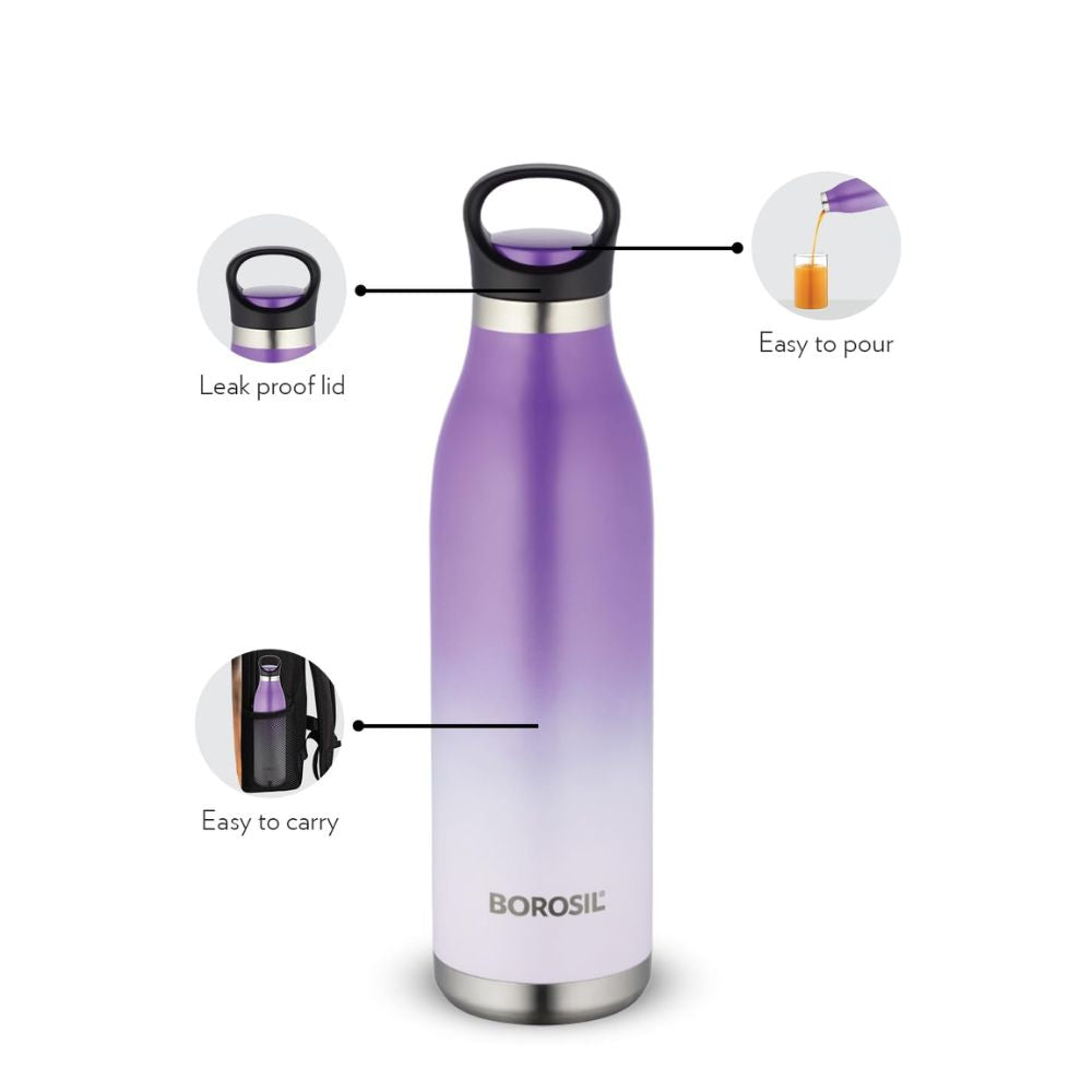 Borosil Stainless Seel Hydra ColourCrush 700 ML Vacuum Insulated Water Bottle - 8