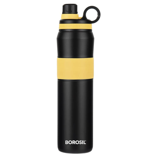 Borosil Stainless Steel Hydra Thirst Burst Sunflower 800 ML Vacuum Insulated Flask Bottle - 1