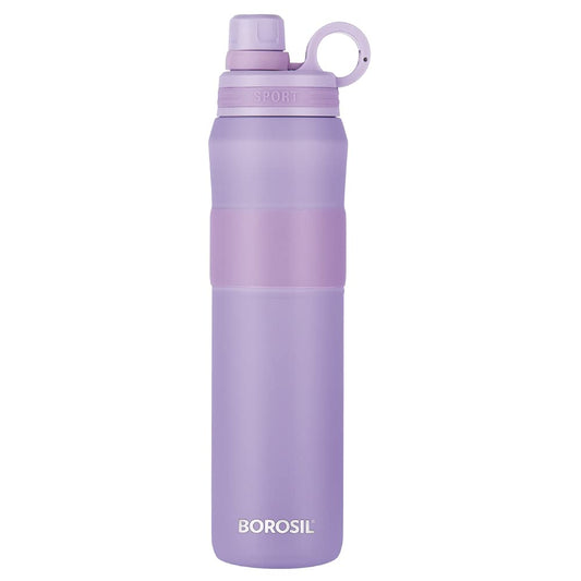 Borosil Stainless Steel Hydra Thirst Burst Lavender 800 ML Vacuum Insulated Flask Bottle - 1