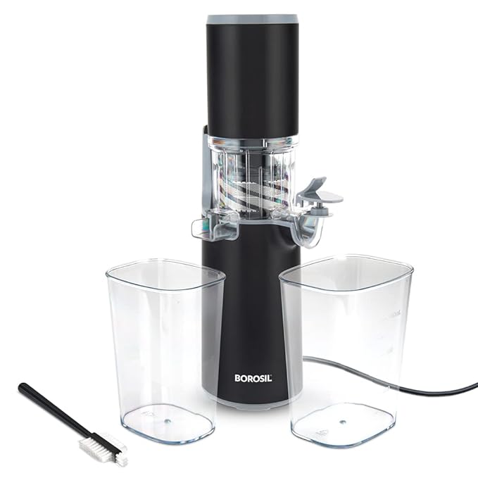 Borosil Easy Juice Cold Press Slow Juicer | Black