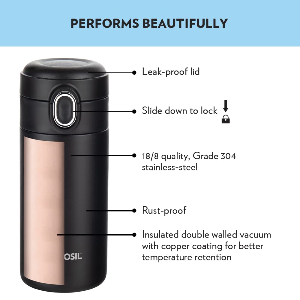 Borosil Stainless Steel Hydra Traveller 300 ML Vacuum Insulated Mug - 4