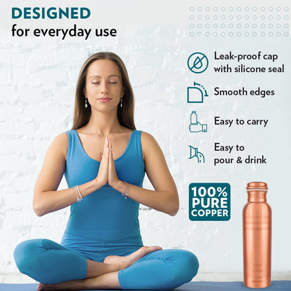 Borosil Chakra 1000 ML Copper Water Bottle - 5