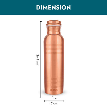Borosil Chakra 1000 ML Copper Water Bottle - 3