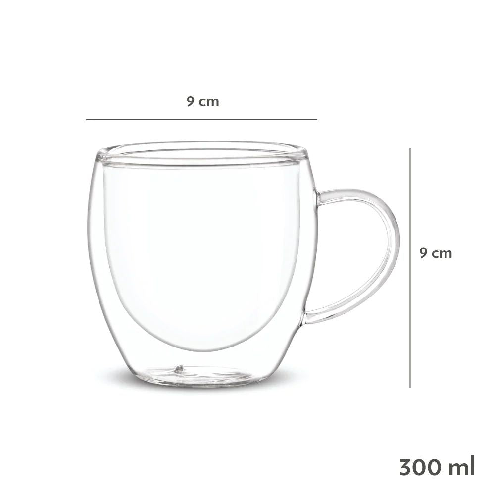 Borosil Java 300 ML Double Wall Glass Mug - 3