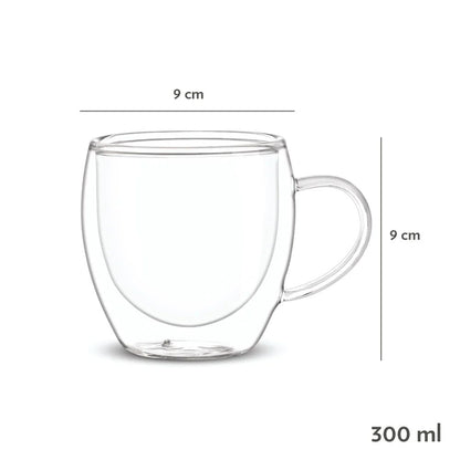 Borosil Java 300 ML Double Wall Glass Mug - 3